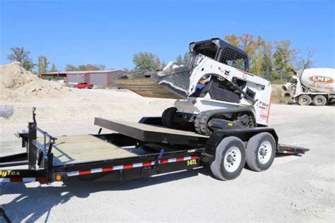 skid steer on dump trailer|tilt bed skid loader trailers.